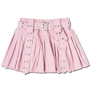 ACDC RAG - Royal Road Punk Rock Pink Pleated Skirt